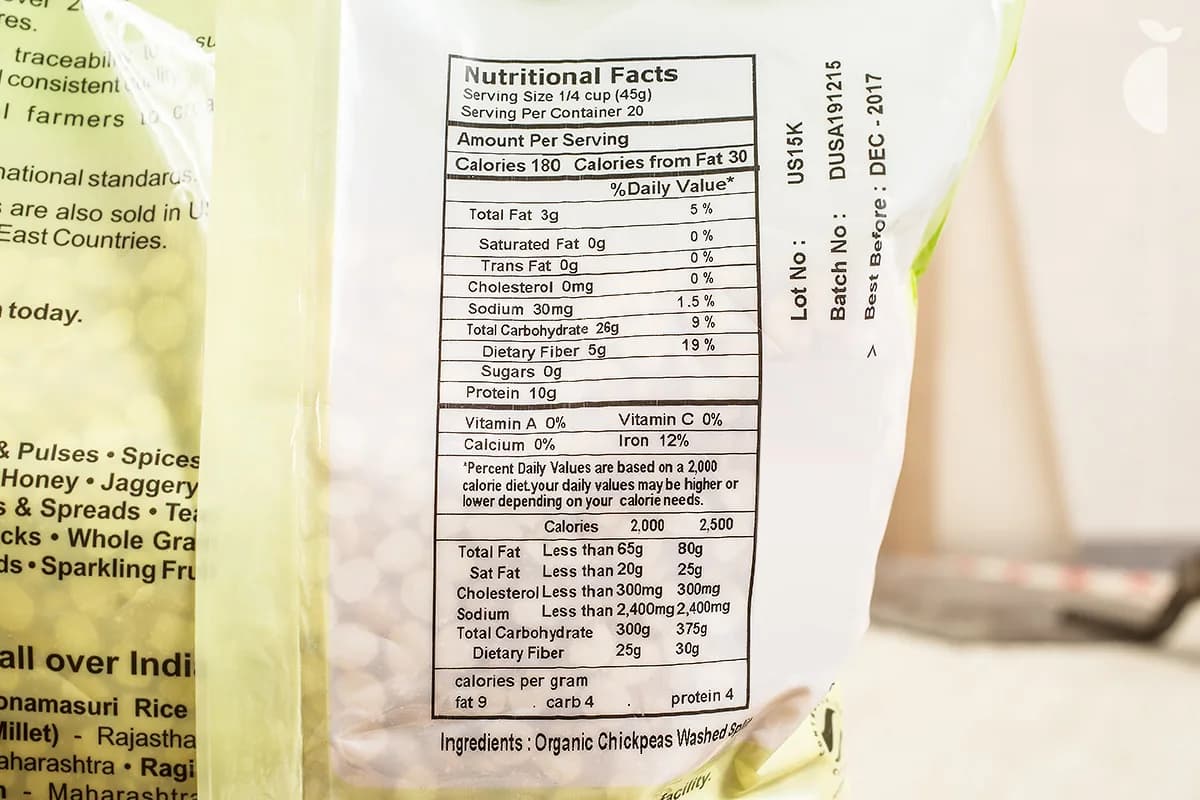 Chickpeas Split Washed Chana Dal — 2 lb