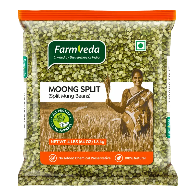 Farmveda Split Green Moong 4Lb