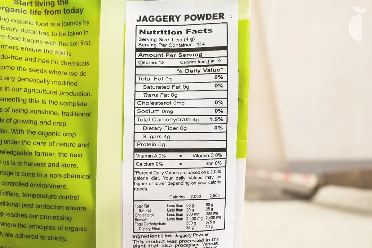 Evaporated Cane Juice Jaggery Powder 1lb Alt — Standard